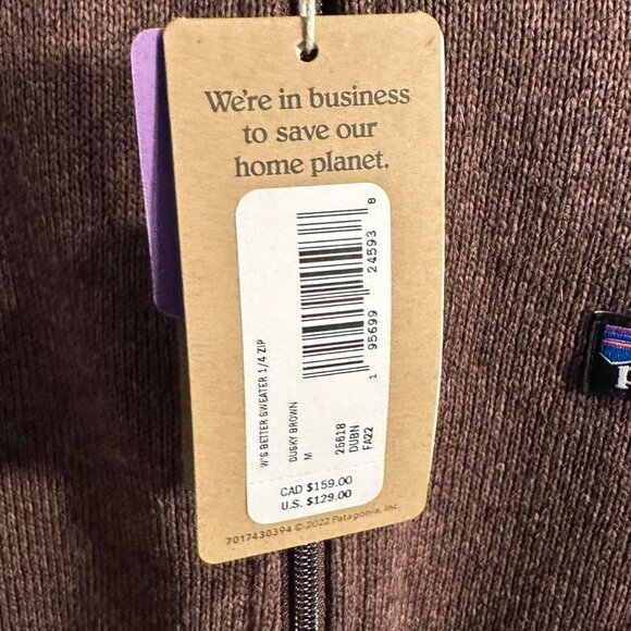 Patagonia Better Sweater 1/4 Zip Dusky Brown - Picture 4 of 6